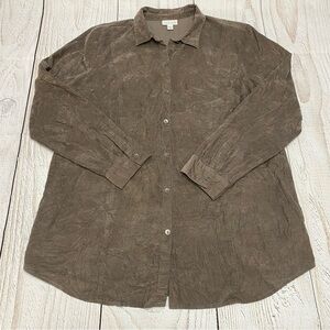 J. Jill Corduroy Blouse Button down shirt long sleeve Large